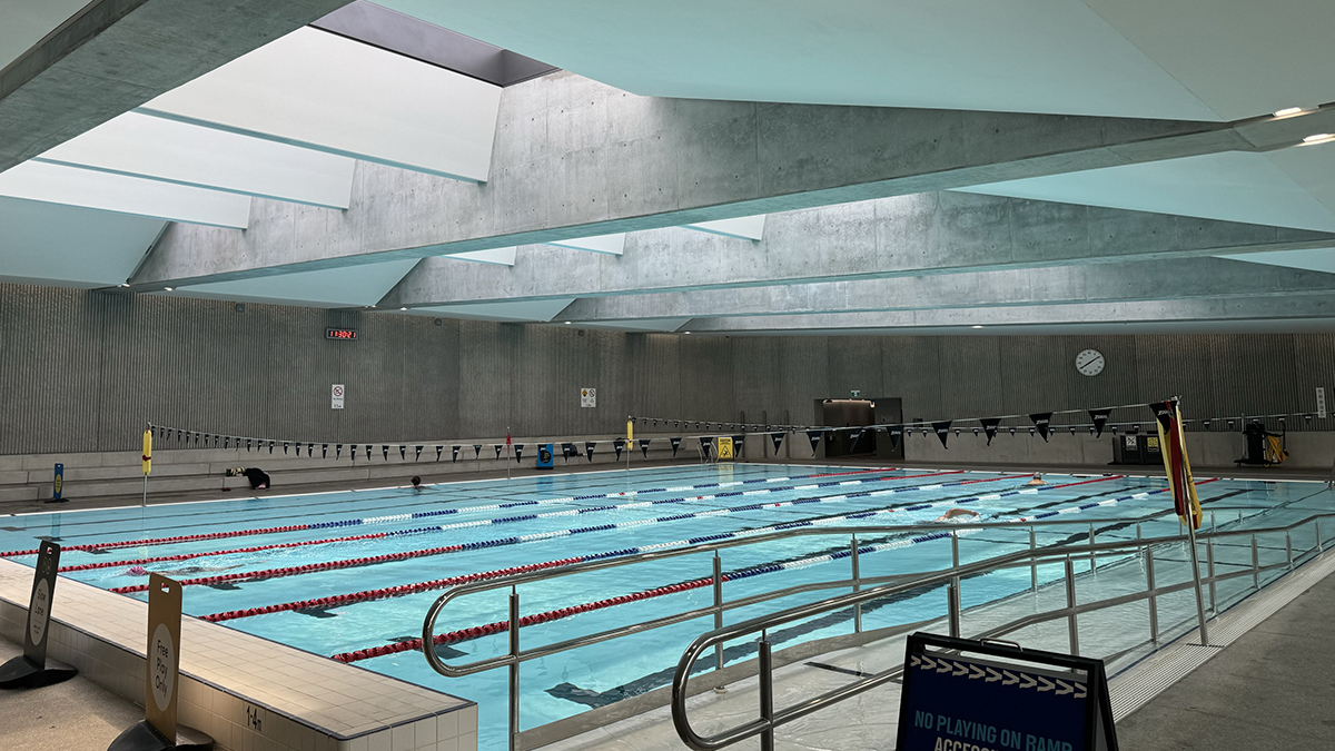 Parramatta Aquatic centre inside pool