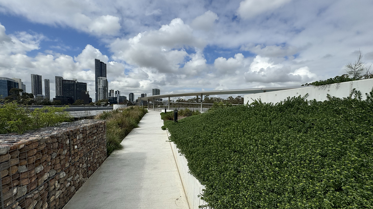 Parramatta Aquatic centre walkway and landscaping